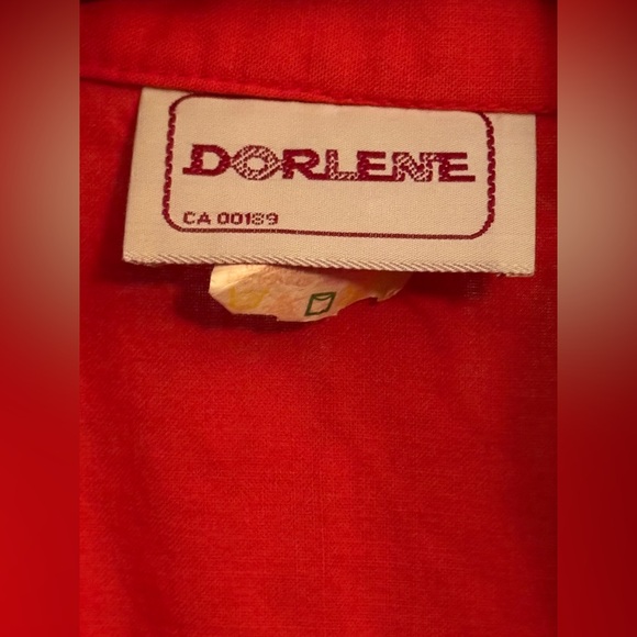 Vintage 80’s cotton Dorlene button down drop waist midi dress - Picture 3 of 4